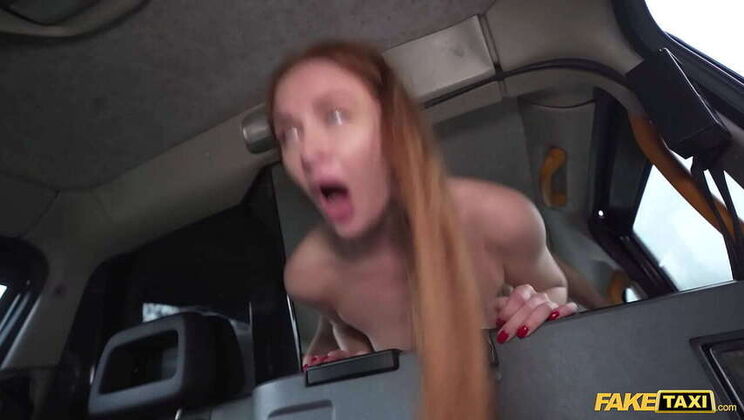 Redhead MILF in Stockings Seduces Cab Driver with Oral & Sex